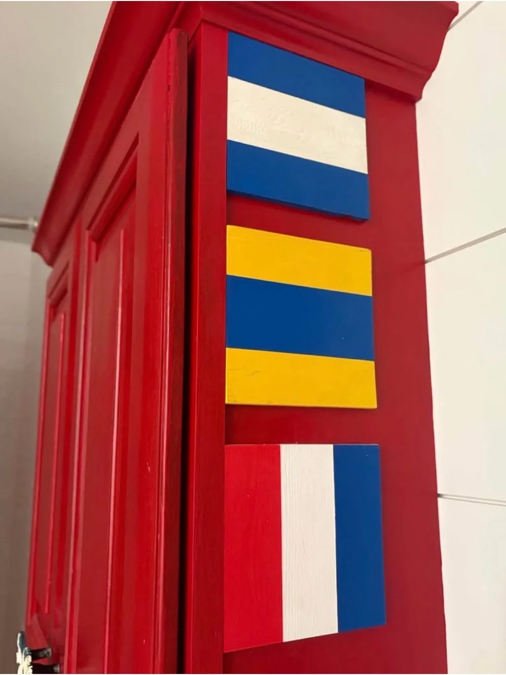 Nautical Signal Flag Wall Art Set - Multicolor Geometric Panels